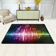 thumbnail image 2 of SKYSONIC 72x48in Color Spectrum Pulse Area Rug, Musical Notes Original Non-Slip Floor Carpet for Indoor Living Dining Room and Bedroom Area, 2 of 7
