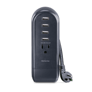 onn. USB Charging Tower with 4 USB Ports & 1 AC outlet