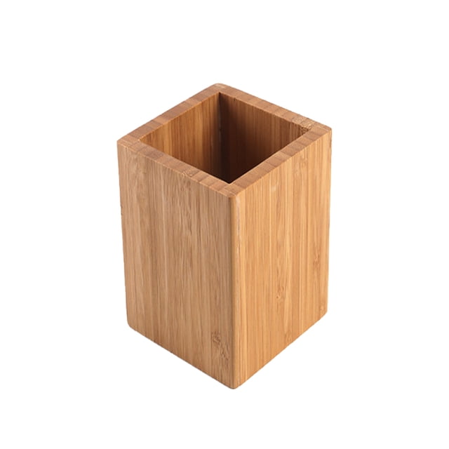Jarrón para bolígrafo Mesa de madera Contenedor para bolígrafos Soporte para almacenamiento de lápices Organizador de lápices Suministros para el hogar Oficina Escuela Speravity EL000829-00