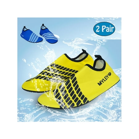 Fashion 2 Pair Beach Yoga Barefoot Shoes For Men and Women Summer Swimming Surf Skin  Water Shoes
