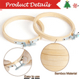 thumbnail image 3 of 36Pieces 3Inch Embroidery Hoop Mini Embroidery Hoop Bamboo Round Hoop for DIY Craft Needlework, Sewing and Crafts 8cm, 3 of 7