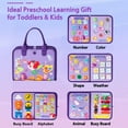 thumbnail image 4 of Sunforu Busy Board Montessori Toys for 1 2 3 4 Year Old Toddlers,7 in 1 Busy Book for 1-3 Boys Girls,Educational Activity for Sensory Play, 4 of 8