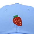thumbnail image 2 of Dalix Strawberry Embroidered Cotton Dad Hat Fruit Adjustable Casual Baseball Cap Nature Womens in Light Blue, 2 of 5