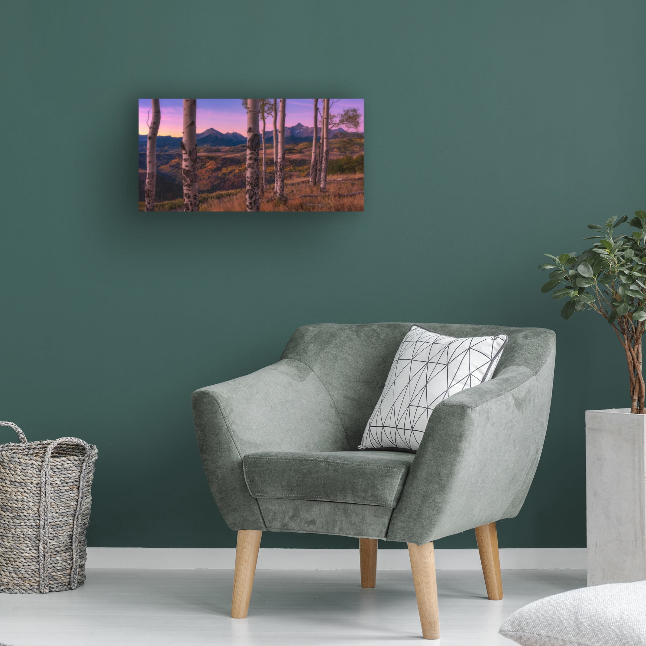 Canvas Wall Art - Mei Xu 'Aspen Frames' Wall Art for Living Room, Bedroom, or Office Décor by Trademark Fine Art - 19 x 10 Inches