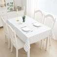 thumbnail image 3 of KGJQ Rectangular Tablecloth, Plastic Plaid Tablecloth, Waterproof Stain-Resistant Table Cover for Dining Table Outdoor Picnic Camping, 3 of 8