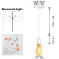 thumbnail image 4 of Kiven Recessed Ceiling Light, 2-Light Modern Style Recessed Downlight with E26 Socket, Adjustable Pendant Lighting for Bedroom Kitchen Home, 4 of 7