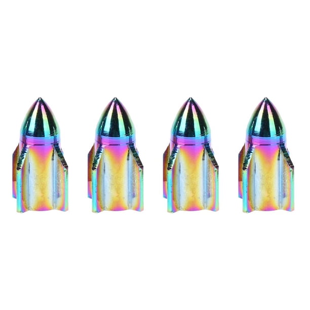 (¡Empaquetado en 4 Bolsas OPP Sellado Y Enviado!) Tapas Válvulas Aviones Aleación Aluminio Colores para Automóviles Y Motocicletas Tapas Válvulas Cohetes Colores