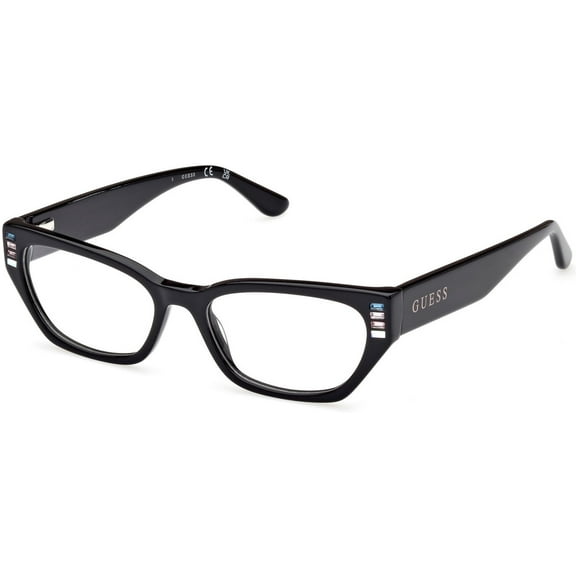 Guess GU2967 001 Women's Shiny Black Acetate Full Rim Eyeglasses