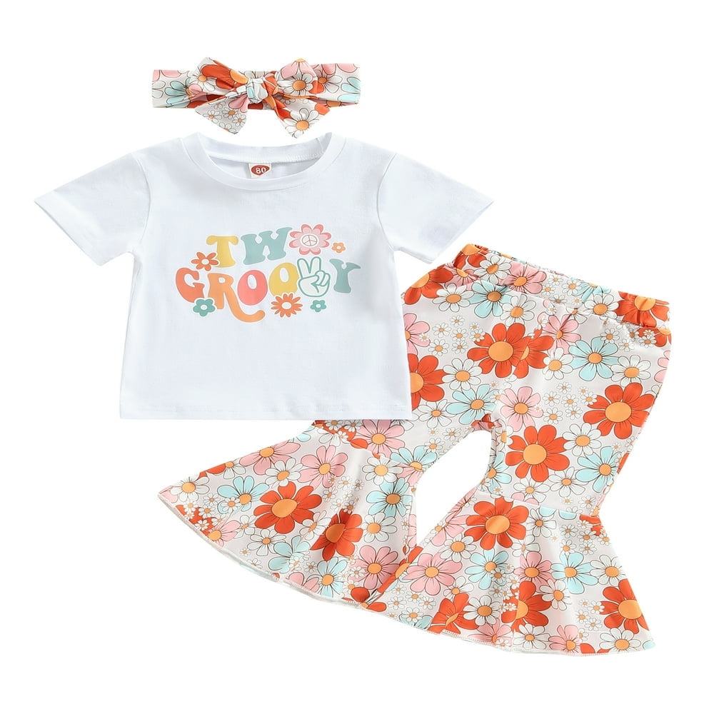 Toddler Baby Girl Birthday Outfit Groovy One/Two Groovy Romper