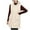 Beige, variant on Viikei Winter Coats for Women Fashion Women Pocket Reversible Coat Long Jacket Winter Sleeveless Down Cotton Waistcoat