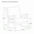 thumbnail image 5 of Cambridge Casual  Lowell Teak Outdoor Rocking Chair with Cushion Natural Teak/Navy Cushion, 5 of 5