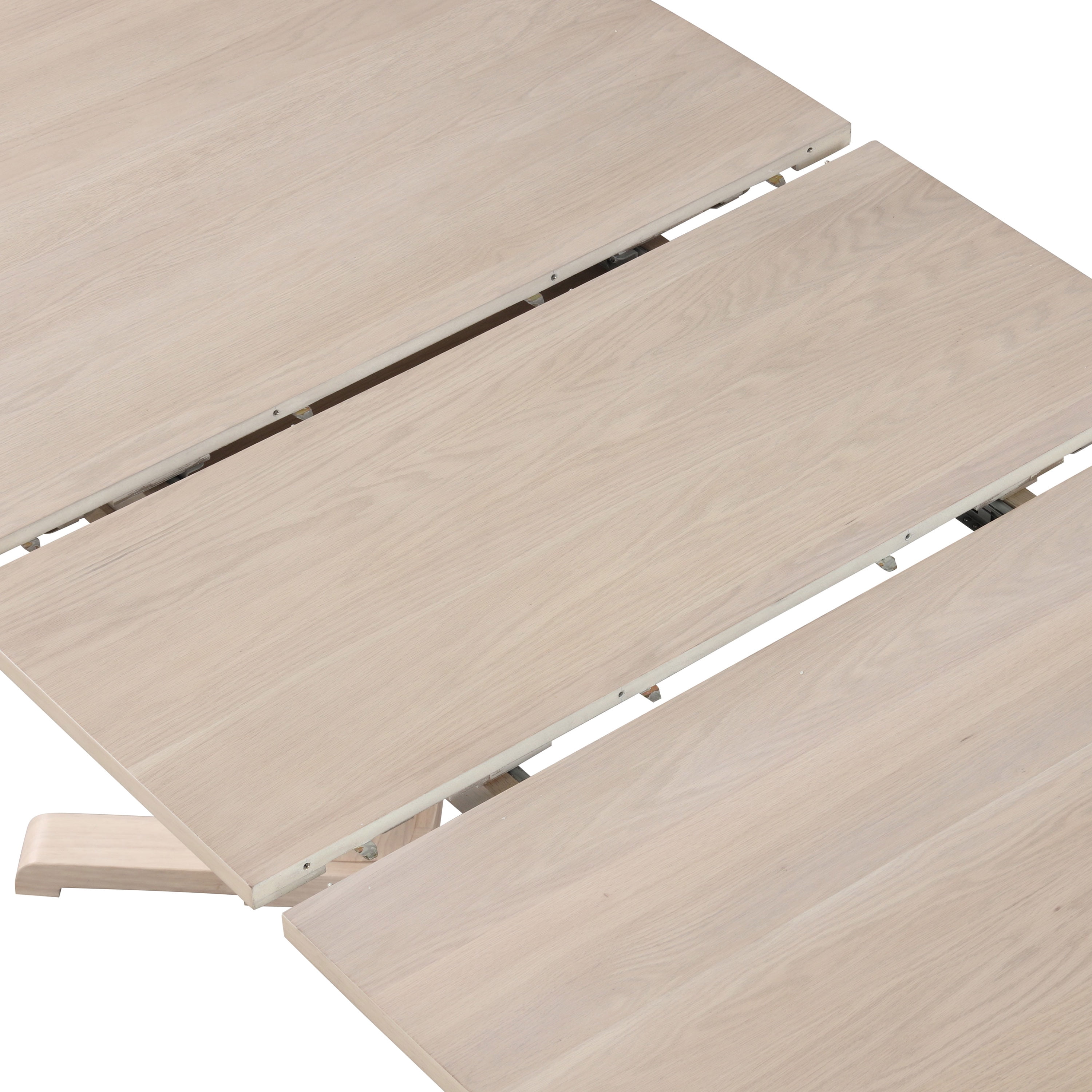Furniture of America Winsto 78" Oval Extendable Indoor Dining Table, White Oak