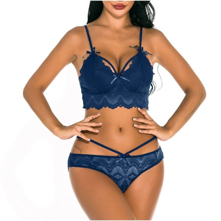 

Underwear Women Lace Chemise Sleepwear Suit Bikini Back Buckle Nightwear Set Strappy Pajamas