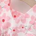 thumbnail image 5 of IBTOM CASTLE Toddler Baby Girls Tutu Dress Summer Sleeveless Backless Princess Casual Birthday Party Dresses Flower Bow Sundress with Straw Hat Set 2-3 Years Pink Flower + Ruffle, 5 of 8