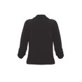 thumbnail image 4 of Women's Casual Fitted Blazer Draped Open Front with Ruched 3/4 Sleeves (S-3XL), 4 of 6