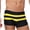 Black, variant on Mens Swim Briefs Striped Quick Dry Back Zipper Pocket Low Rise Drawstring Triangle Breathable Lined for Beach