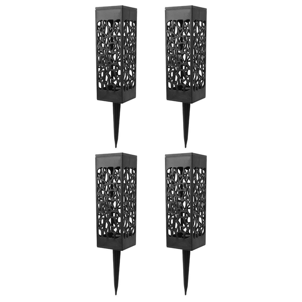 Outdoor Solar Lawn Lights 4-Pack Waterproof LED Spike Lamps For Garden Pathway