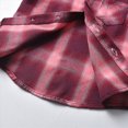 thumbnail image 5 of CAUYDY Kids Toddler Flannel Shirt Jacket Plaid Long Sleeve Lapel Button Down Shacket Baby Boy First Birthday Shirt Long Sleeve(L101-Pink,6-7 Y), 5 of 7
