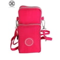thumbnail image 2 of Luxtrada Waterproof Nylon Crossbody Cell Phone Purse Smartphone Wallet Bag for Women Compatible with All Smartphones Up to 6.5inch (Rose Red), 2 of 10