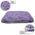 thumbnail image 3 of Dark Purple Pet Bed, Delicate Feathers Interpretation on Plain Background, Chew Resistant Pad for Dogs and Cats Cushion with Removable Cover, 24" x 39", Lavender Fuchsia, by Ambesonne, 3 of 4