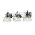 thumbnail image 2 of Yep by Golden Lighting Hines 3-light Vanity in Chrome and Seeded Glass, 2 of 3