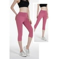 thumbnail image 4 of DondPO Yoga Pants Women,Sweatpants Women Women's Capri Yoga Pants With Pockets High Waisted Legging For Workout Work Pants Women,Womens Pants,Pink Pants XL, 4 of 5