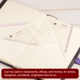 thumbnail image 5 of Unique Bargains 4piece Triangle Ruler Square Set 27cm, 24cm 30/60 and 45/90 Degrees Measuring Tools, Transparent, 5 of 5