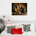 thumbnail image 5 of EastSmooth Wall Art Canvas Print Fruit Grape Red Wine with Bottle Barrel Painting on Canvas Stretched and Framed Ready to Hang for Home Decor Living Room Bedroom Kitchen Office Artwork, 5 of 5