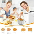 thumbnail image 5 of Kitchen in the Box 2lb Bread Maker with Auto Fruit Nut Dispenser, 12-in-1 Gluten-Free Bread Machine, 13H Delay Timer, Nonstick Pan, Keep Warm, White, 5 of 10