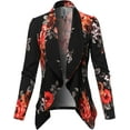 thumbnail image 3 of FashionOutfit Women's Solid Formal Office Style Open Front Long Sleeves Blazer, 3 of 8