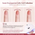 thumbnail image 3 of Saviland Jelly Gel Nail Polish Set - 6 Colors Pink Nudes Transparent U V/LED Soak-off Gel Nail Polish Kit Nail Art Need Nail Lamp, 3 of 7