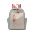 thumbnail image 1 of Mochila para niñas, moderna, de nailon resistente, con correas de hombro ajustables, ideal para el día a día. Gris, 1 of 7