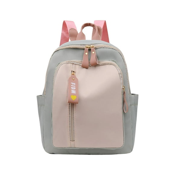 Mochila para niñas, moderna, de nailon resistente, con correas de hombro ajustables, ideal para el día a día. Gris