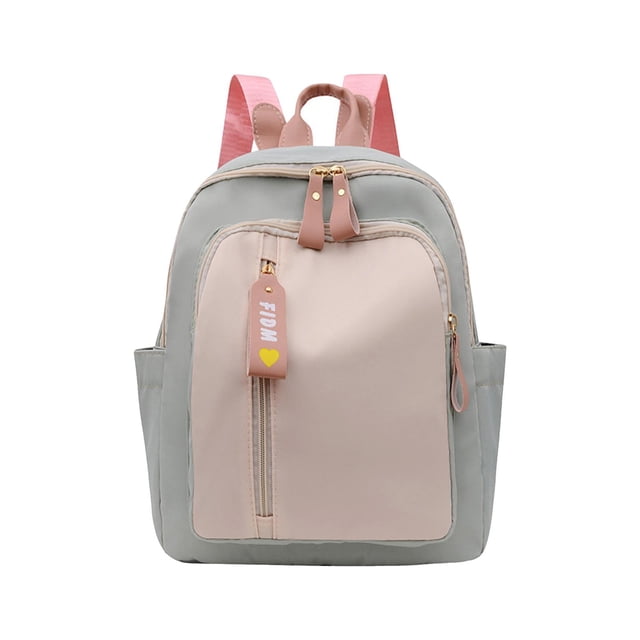 Mochila para niñas, moderna, de nailon resistente, con correas de hombro ajustables, ideal para el día a día. Gris
