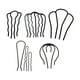 thumbnail image 2 of 7 piezas de peine para el cabello, accesorios de peluquería, alfileres de peinado de salón, moño desordenado para regalos, eventos, vacaciones, niñas, 2 of 8