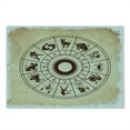 thumbnail image 2 of Zodiac Cutting Board, Wheel of Horoscope on the Distressed Backdrop Cosmos Occult Print Art, Decorative Tempered Glass Cutting and Serving Board, Large Size, Brown Beige, by Ambesonne, 2 of 5