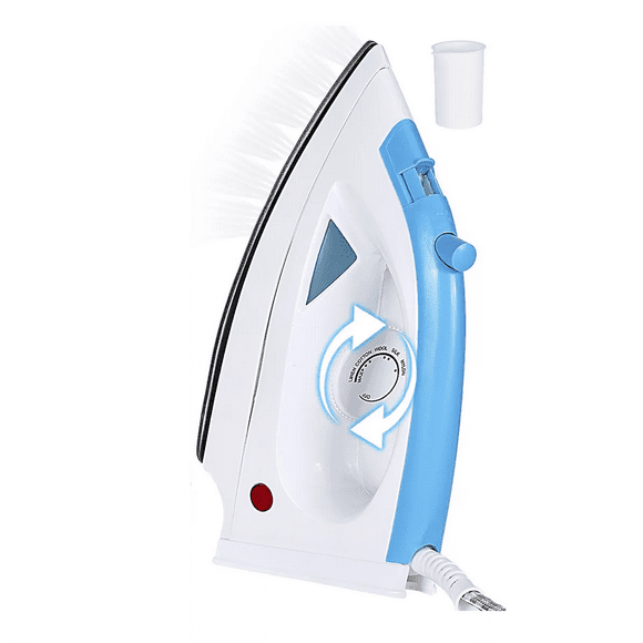 Plancha De Ropa Vapor Vertical Suela Antiadherente Ajustable Blanco/Azul