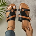 thumbnail image 2 of Bxsruta Adjustable Buckle Strap Herringbone Sandals, Breathable Summer Shoes with Contoured Footbed for Women, 2 of 8