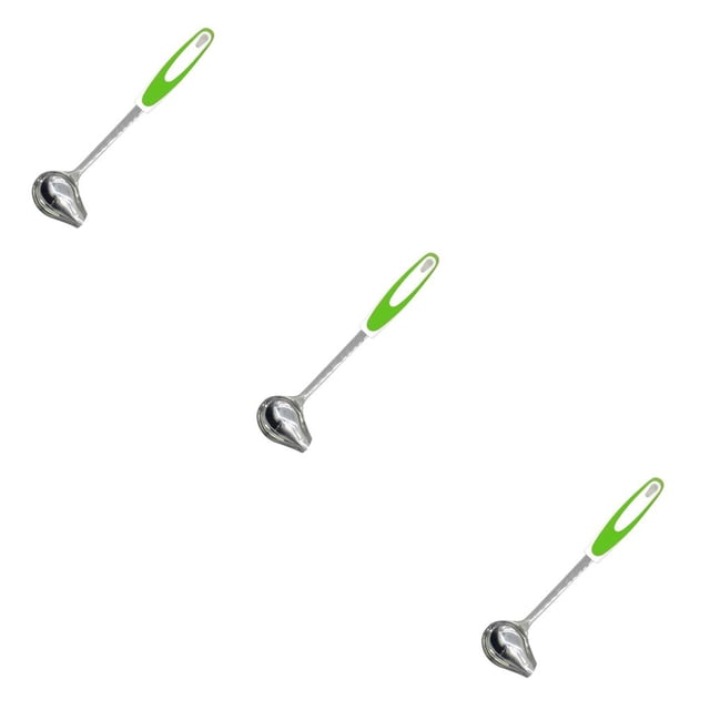 Bearachild Cucharón de sopa largo para salsa de con pico, cuchara de cocina de acero inoxidable para servir ensalada, aderezo, cuchara para salsa Type5 NO5 Bearachild CBP105100