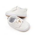 thumbnail image 6 of enyan Walking Shoes For Babies B'aby Sock Shoes Todd'ler Non-Slip Slippers Infant Walking Shoes Soft Rubber Sole Sneakers for B'aby B'oys G'irls White,Size 4, 6 of 7