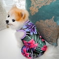 thumbnail image 6 of NIBOLOG Pet Skirt Floral Printing Thin Close-fitting Breathable Adorable Pleated Edging Soft Texture Summer Kitty Clothes Dog Outfits for Summer Sweet, 6 of 7