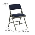 thumbnail image 6 of Flash Furniture HERCULES Series Curved Triple Braced & Double Hinged Navy Fabric Metal Folding Chair, 6 of 12