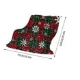 thumbnail image 2 of DeskAKBK Christmas Plush Throw Blanket 50x60 Inches, Red Festive Holiday Blanket with Snowflake Tree Patterns, Soft Flannel Couch Bed Blanket for Winter Decor and Gift, 2 of 5