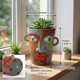 thumbnail image 4 of Abstract Face Flower Pot Resin Planter Outdoor Garden Sculpture Head Bust Plants Container For Succulents Home Living Room Decor, 4 of 9