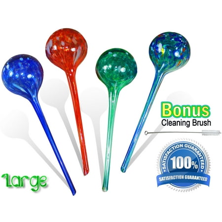 4pc Large Aqua Plant Watering Globes Automatic Self Drip
