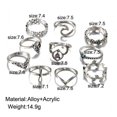 thumbnail image 2 of facefd 10 Pcs Bagues Mi-Doigts Style Vintage Boho Plage Fête Bijoux pour Femmes, 2 of 9