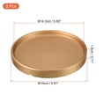 thumbnail image 2 of Unique Bargains 6' Ceramic Round Planter Saucer Flower Pot Drip Tray Coaster, Gold 2 Pack, 2 of 5