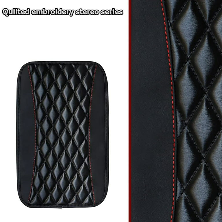 Car Accessories Armrest Cushion Cover Center Console Box Pad Protector  (Black) 
