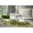 thumbnail image 3 of LED 4"L X 4"W X 5"H Hand-Poured Wax Candle In Frosted Glass. Next Gen LED Flame Patented Technology w/ Adjustable Brightness Control. 2 C Batteries (Not Included). Multi Timer Function, 4, 6 & 8 hour., 3 of 3