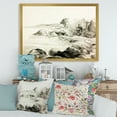 thumbnail image 3 of Designart 'Black and White Lake Shore' Nautical & Coastal Framed Art Print, 3 of 4